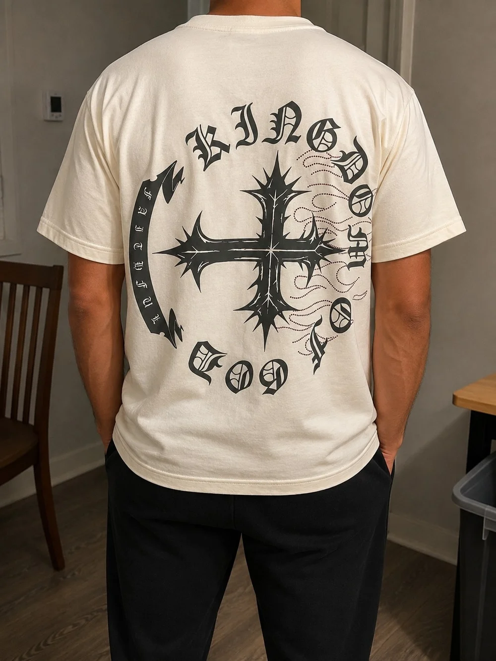 Cream 'City of Saints' Short-Sleeve Graphic Tee
